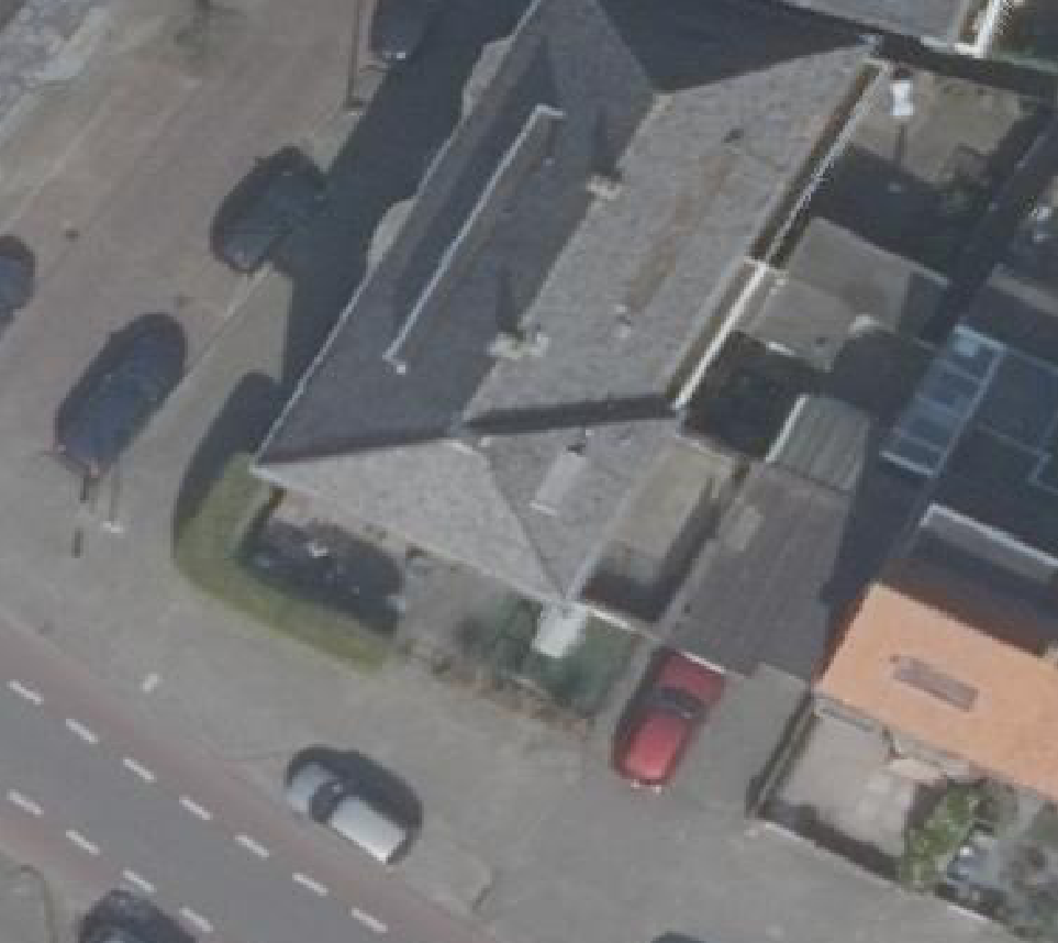 True ortho luchtfoto van Alkmaar met zicht op woning