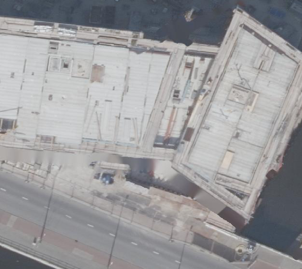 True ortho Luchtfoto op daksegment