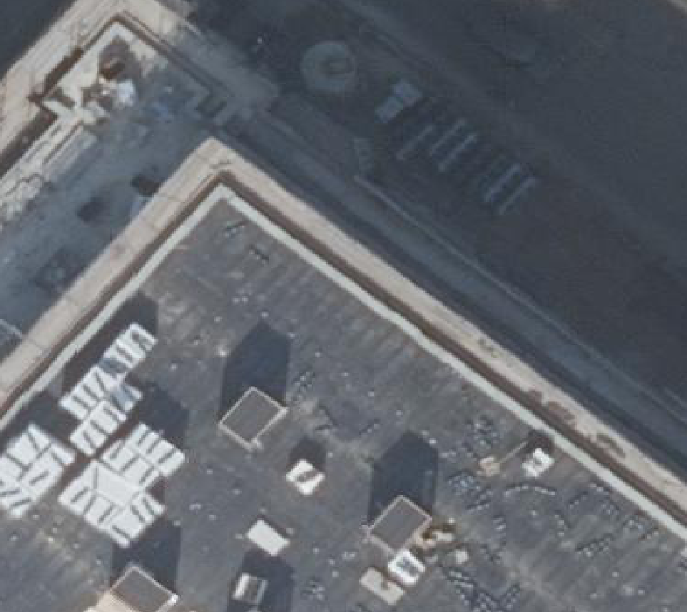 True ortho Luchtfoto op daksegment ingezoomd