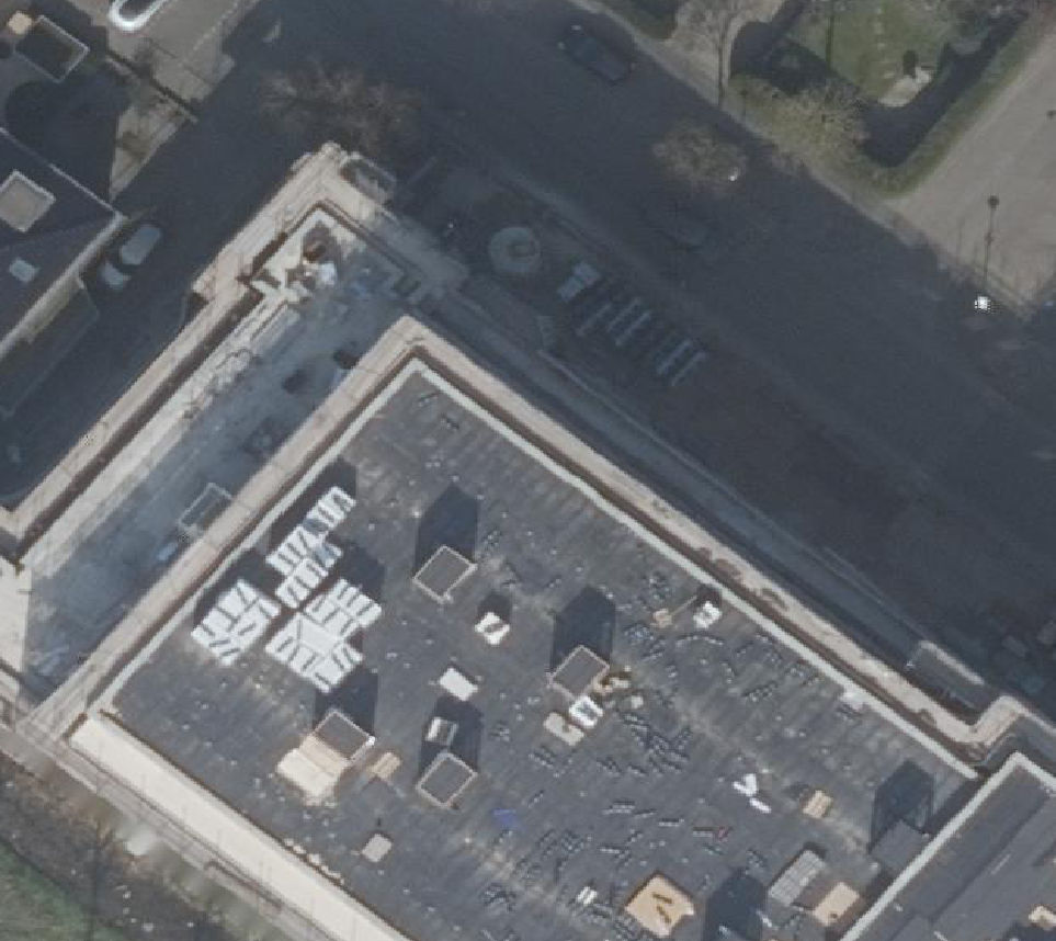 True ortho Luchtfoto op daksegment