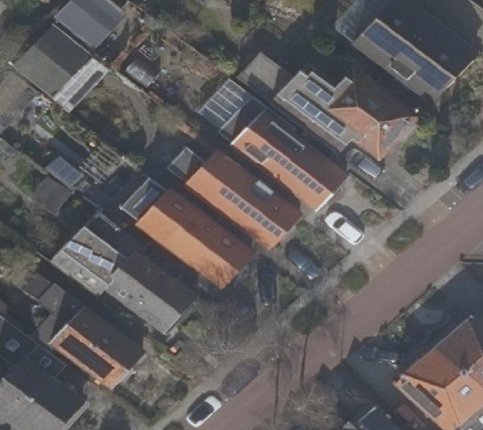 True ortho Luchtfoto op daksegment