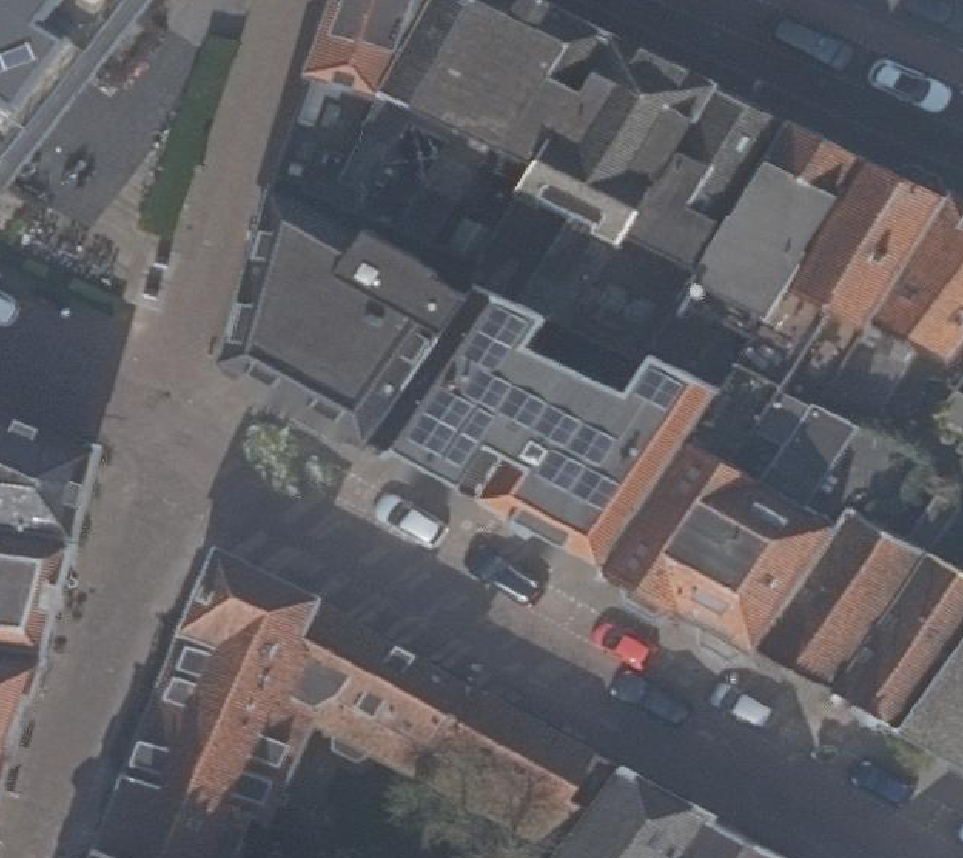 True ortho Luchtfoto op daksegment