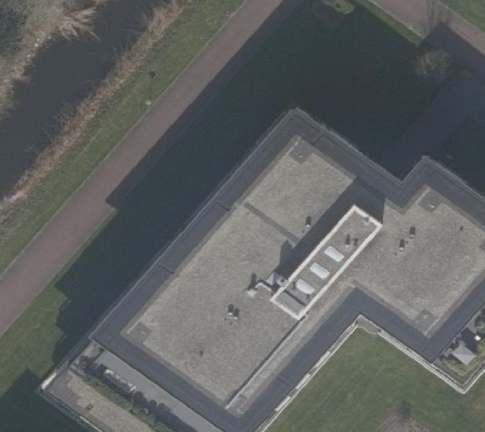 True ortho Luchtfoto op daksegment