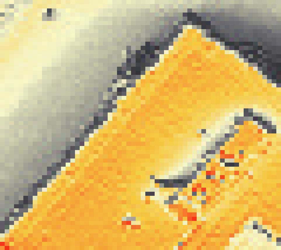 PV-irradiatie op daksegment ingezoomd met intensiteitsverdeling van zonlicht