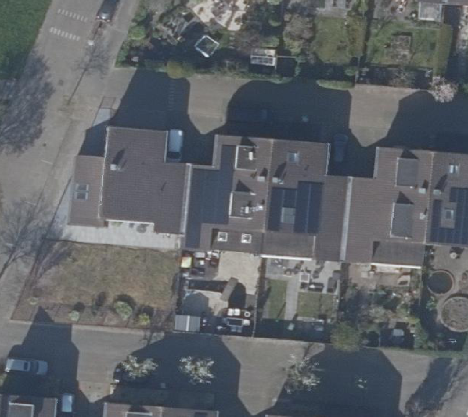 True ortho Luchtfoto op daksegment