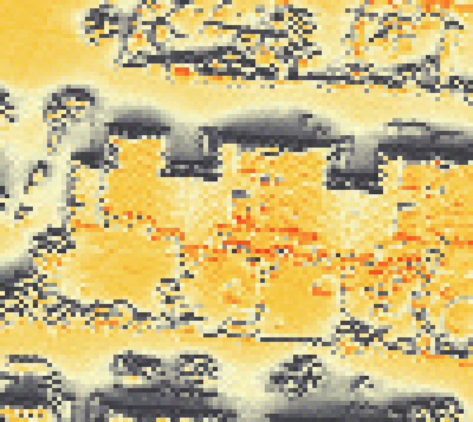 PV-irradiatie op daksegment met intensiteitsverdeling van zonlicht
