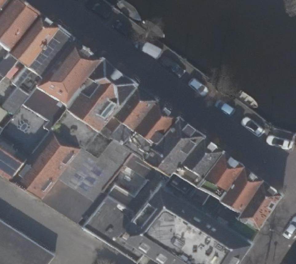 True ortho Luchtfoto op daksegment