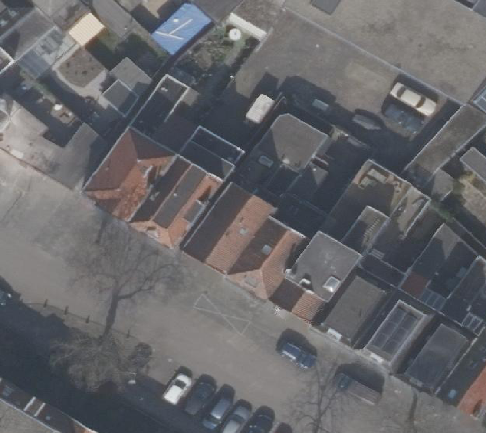 True ortho Luchtfoto op daksegment