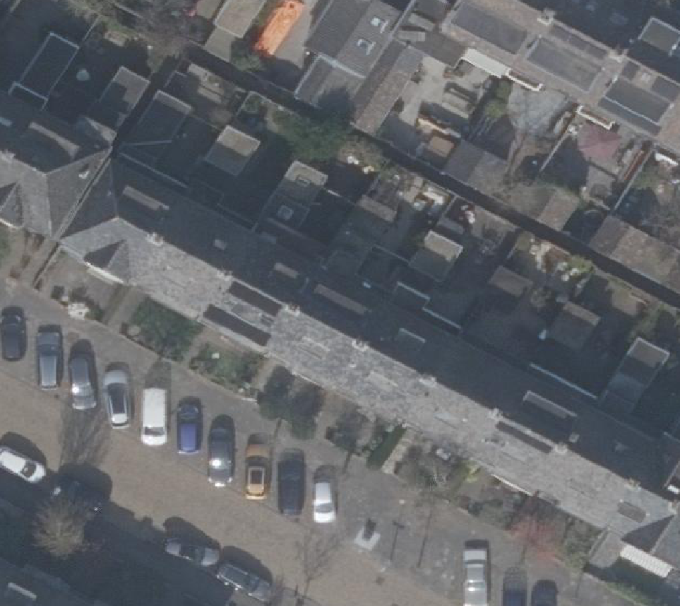True ortho Luchtfoto op daksegment