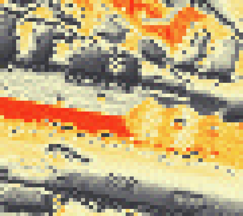 PV-irradiatie op daksegment ingezoomd met intensiteitsverdeling van zonlicht