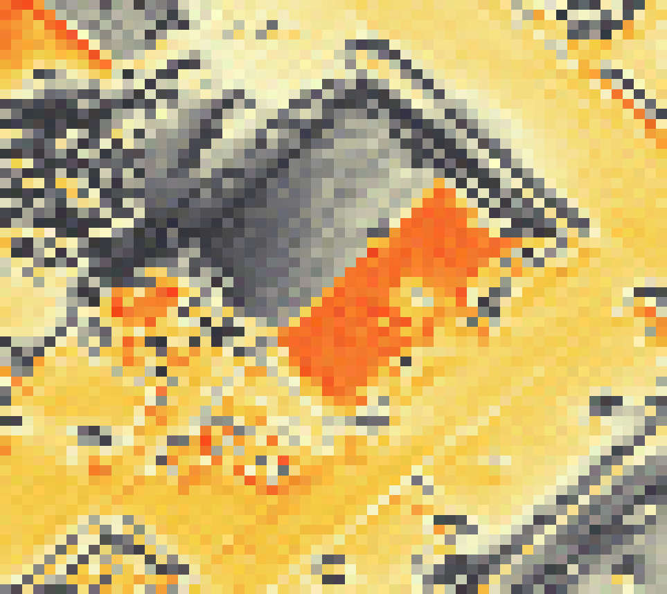 PV-irradiatie op daksegment ingezoomd met intensiteitsverdeling van zonlicht