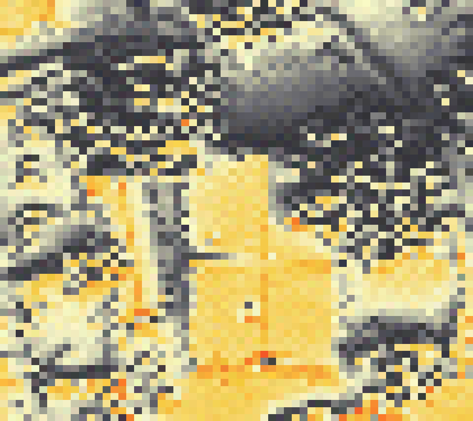 PV-irradiatie op daksegment ingezoomd met intensiteitsverdeling van zonlicht