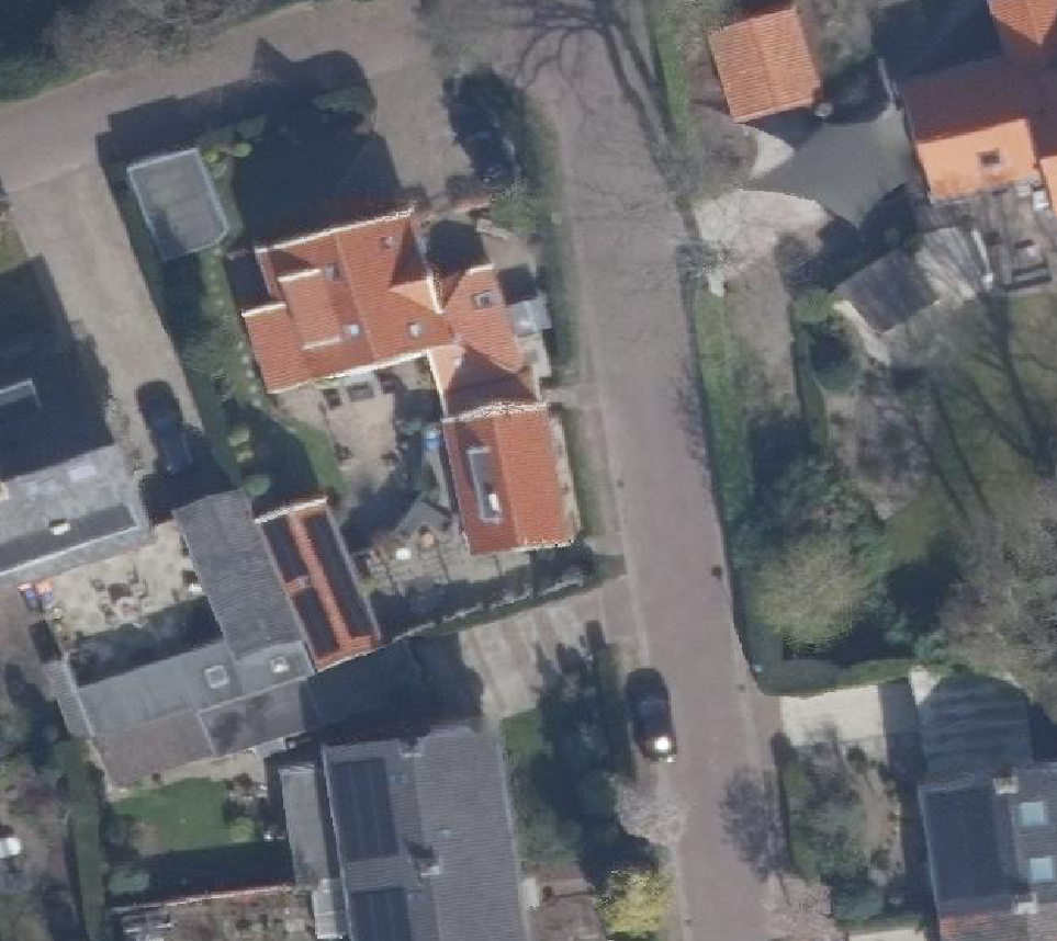 True ortho Luchtfoto op daksegment