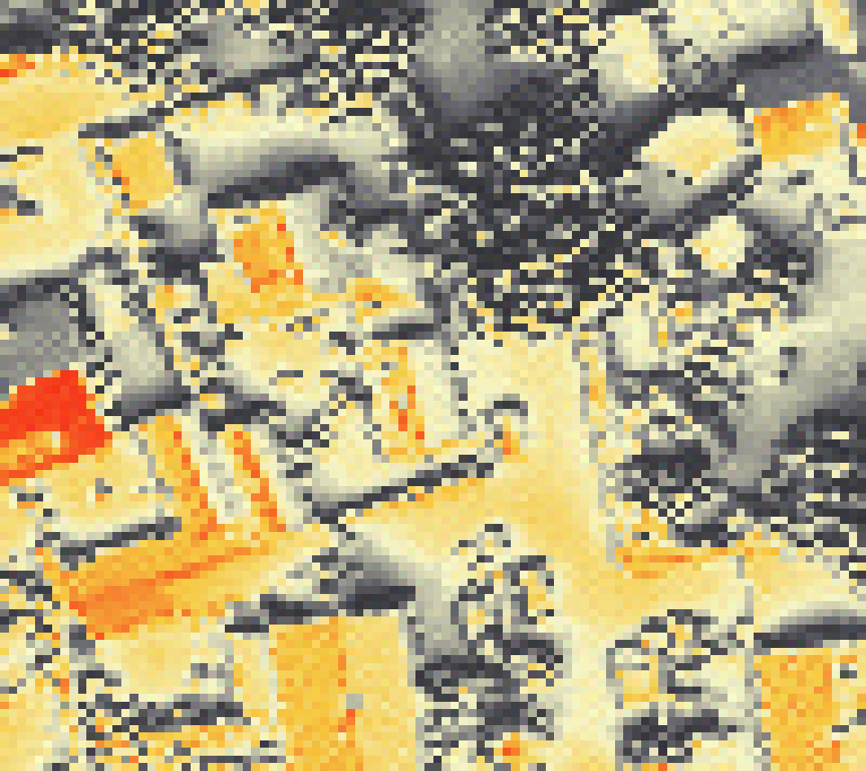 PV-irradiatie op daksegment met intensiteitsverdeling van zonlicht