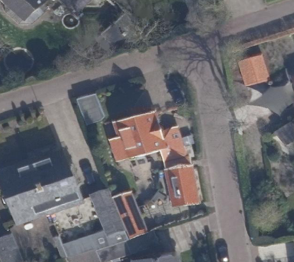 True ortho Luchtfoto op daksegment