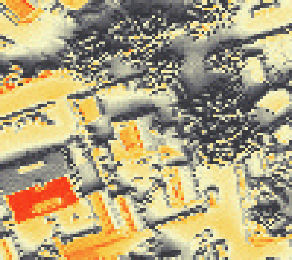 PV-irradiatie op daksegment met intensiteitsverdeling van zonlicht