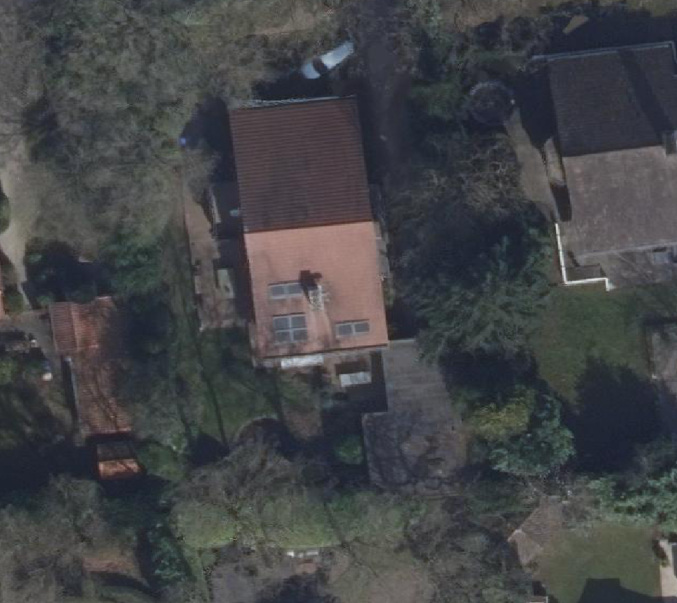 True ortho Luchtfoto op daksegment