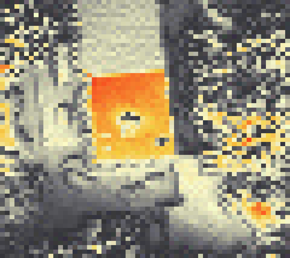 PV-irradiatie op daksegment ingezoomd met intensiteitsverdeling van zonlicht