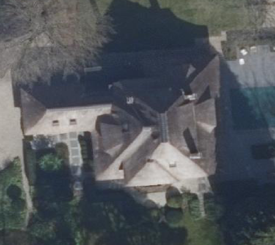 True ortho Luchtfoto op daksegment ingezoomd