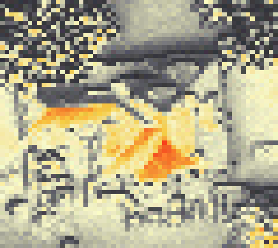 PV-irradiatie op daksegment ingezoomd met intensiteitsverdeling van zonlicht