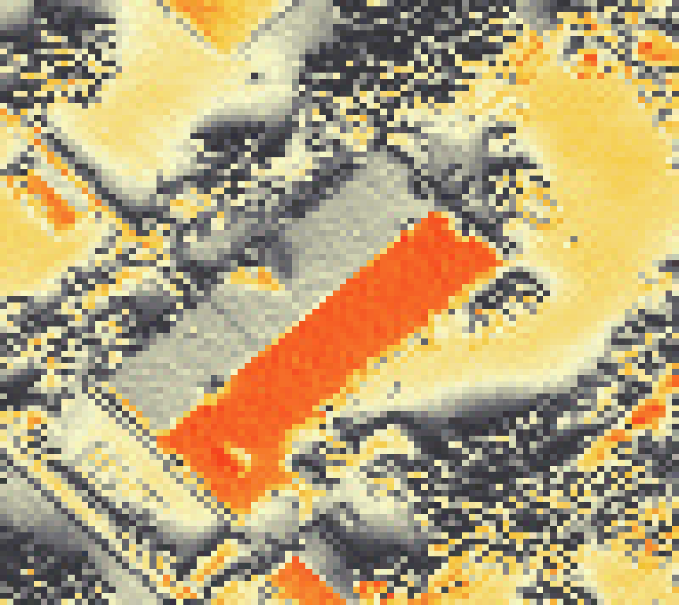 PV-irradiatie op daksegment met intensiteitsverdeling van zonlicht