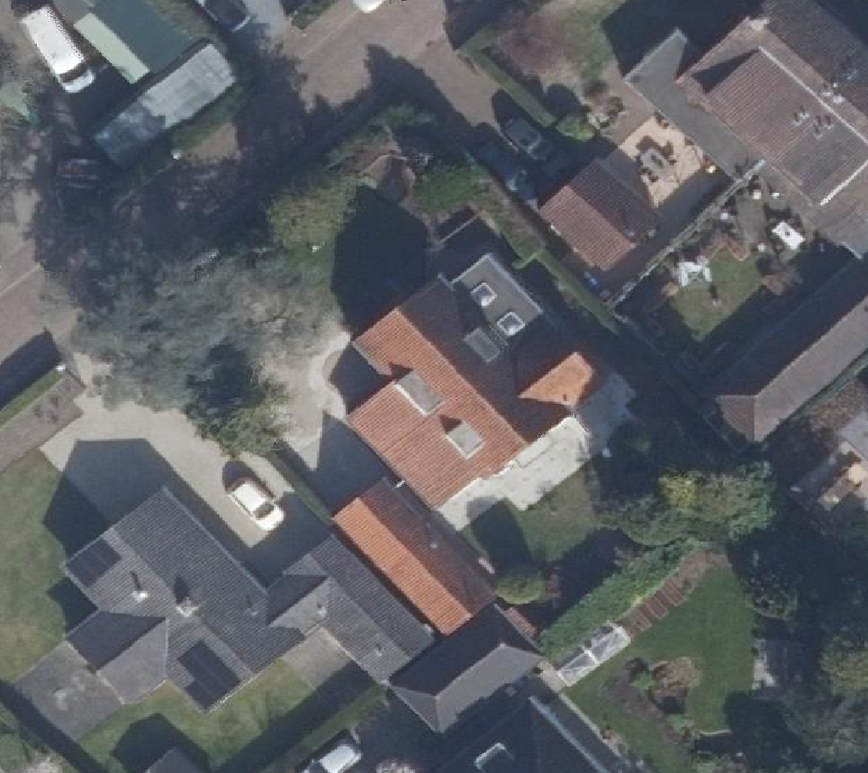 True ortho Luchtfoto op daksegment