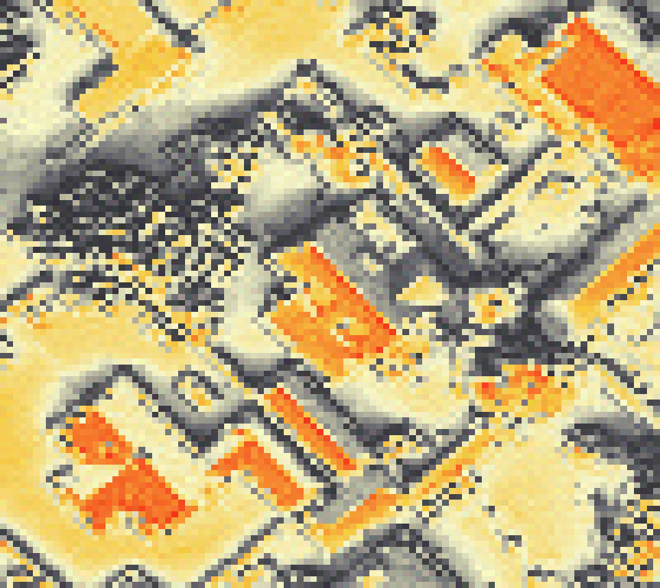 PV-irradiatie op daksegment met intensiteitsverdeling van zonlicht