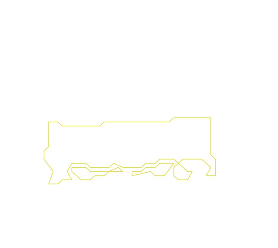 Daksegment ingezoomd met contourlijnen en structuurweergave
