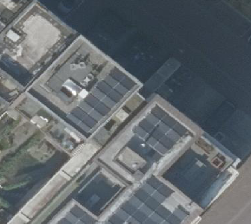 True ortho Luchtfoto op daksegment ingezoomd