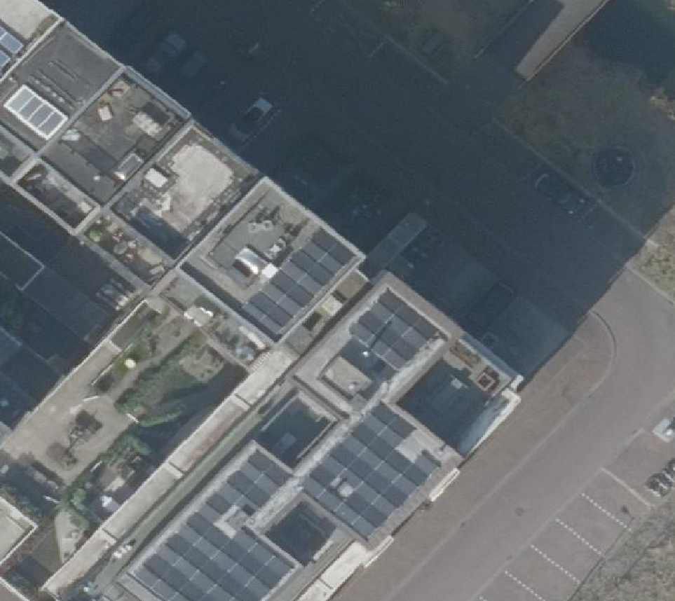 True ortho Luchtfoto op daksegment