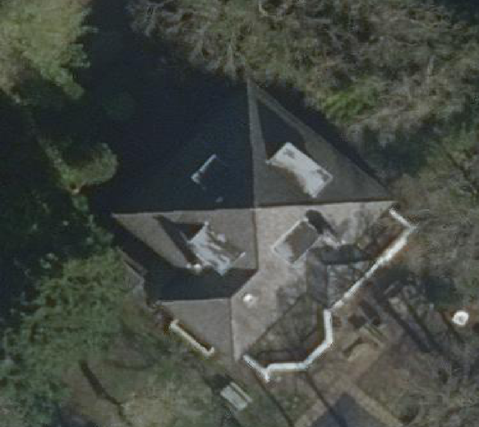 True ortho Luchtfoto op daksegment ingezoomd