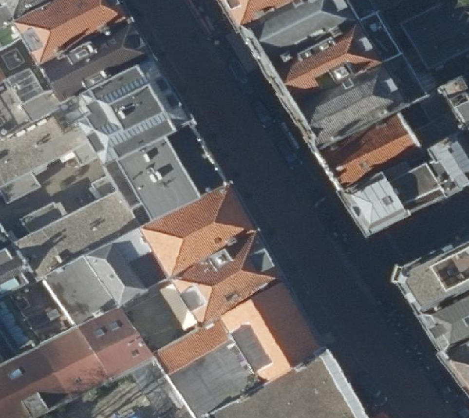 True ortho Luchtfoto op daksegment