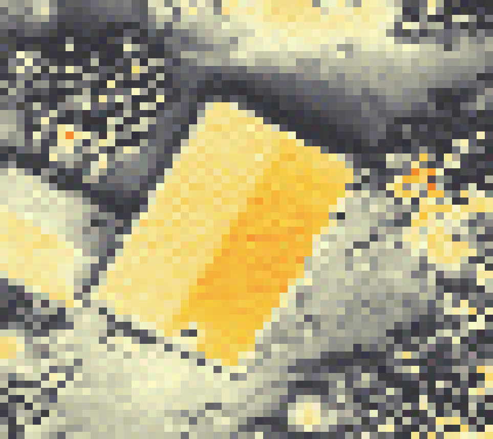 PV-irradiatie op daksegment ingezoomd met intensiteitsverdeling van zonlicht