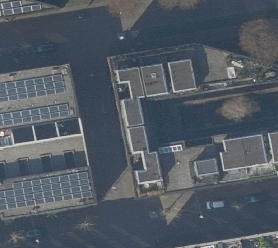 True ortho Luchtfoto op daksegment