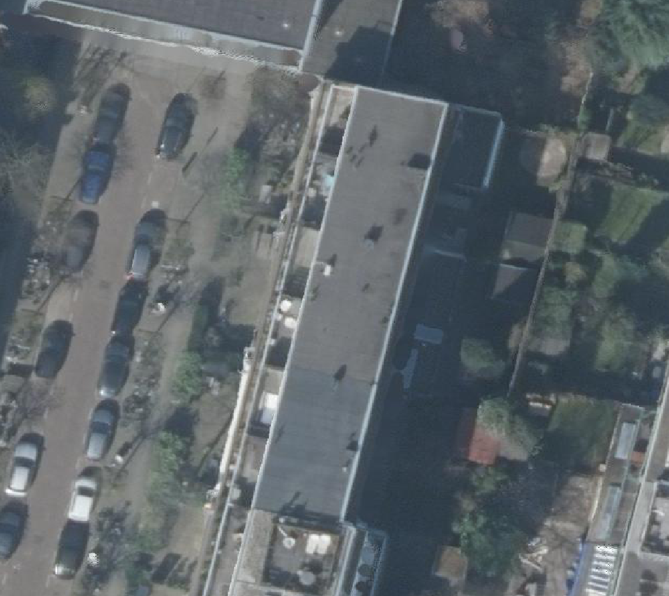 True ortho Luchtfoto op daksegment