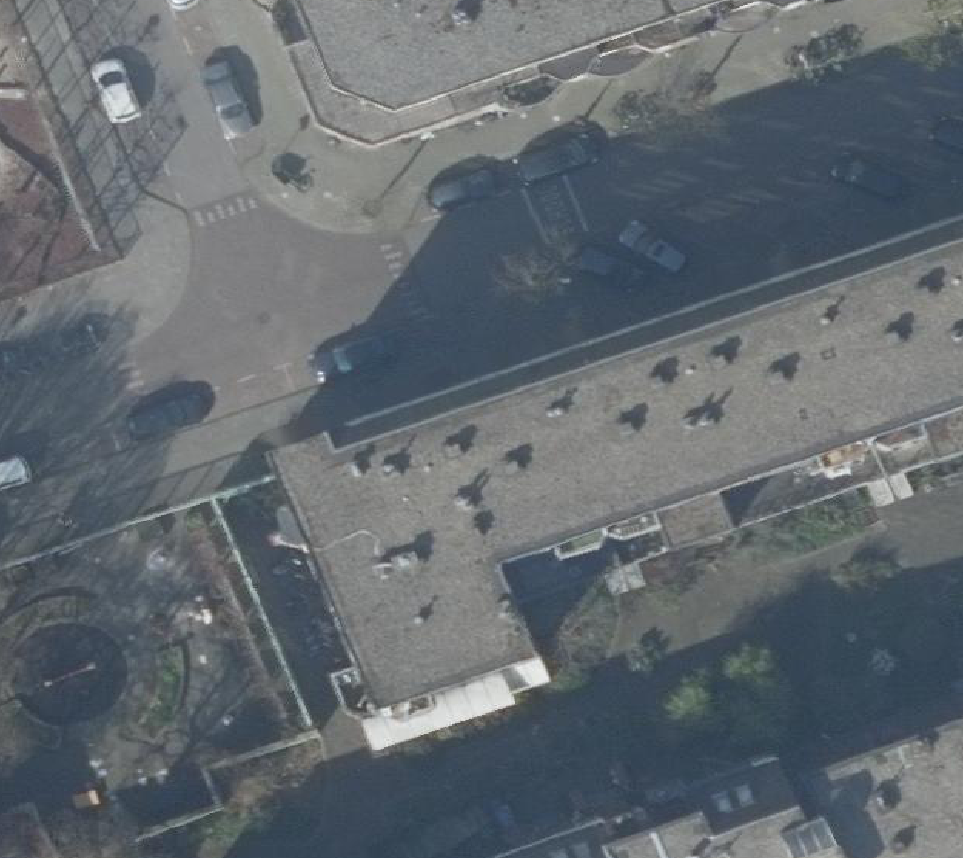 True ortho Luchtfoto op daksegment