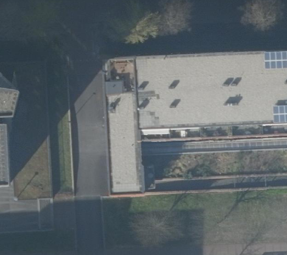 True ortho Luchtfoto op daksegment