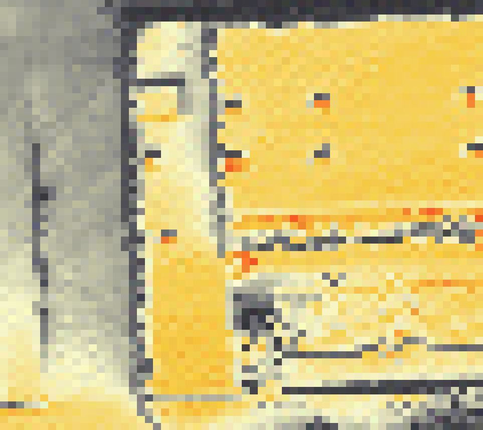 PV-irradiatie op daksegment ingezoomd met intensiteitsverdeling van zonlicht