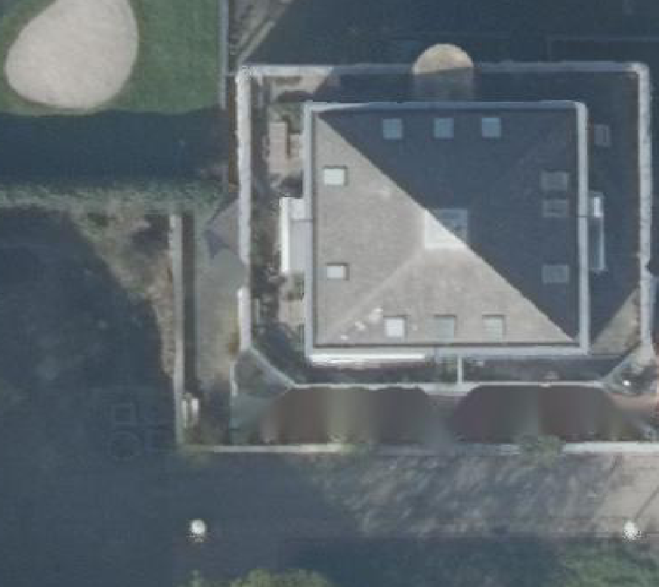 True ortho luchtfoto van Amsterdam met zicht op woning