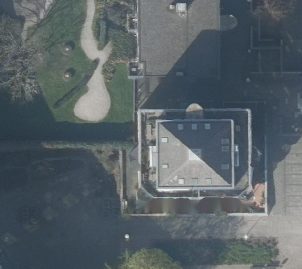 True ortho Luchtfoto op daksegment