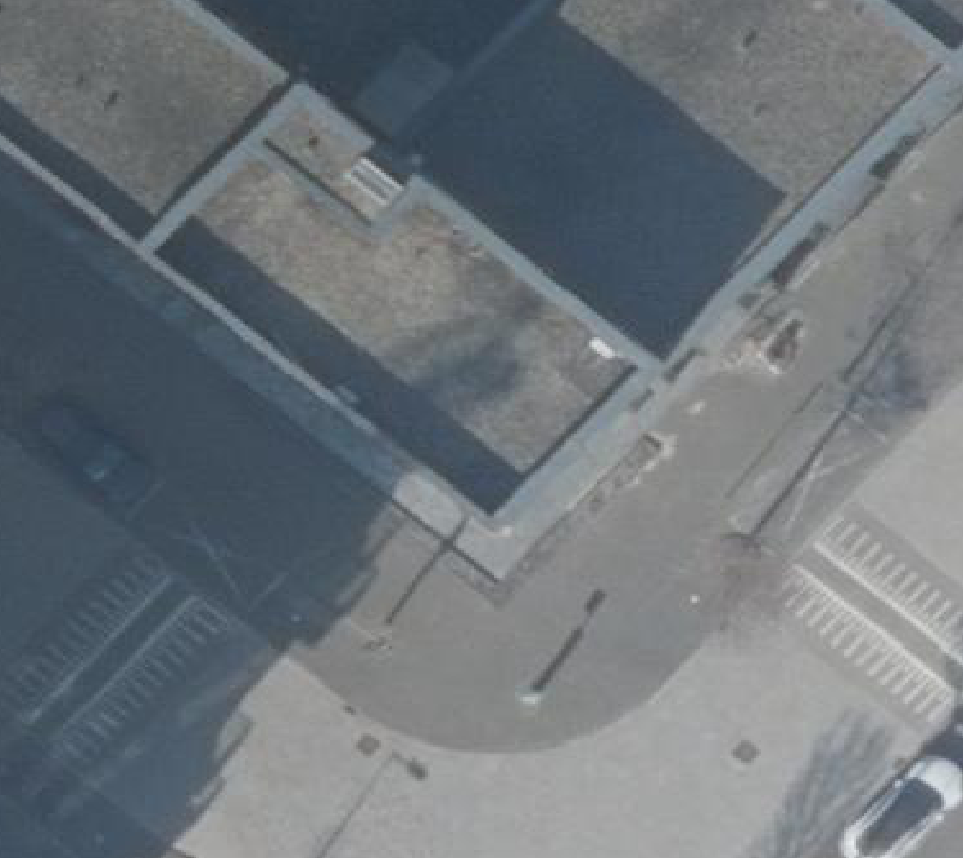 True ortho Luchtfoto op daksegment ingezoomd