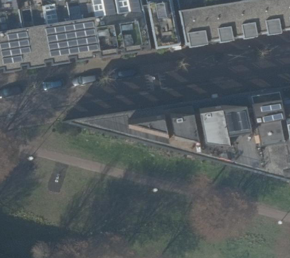 True ortho Luchtfoto op daksegment
