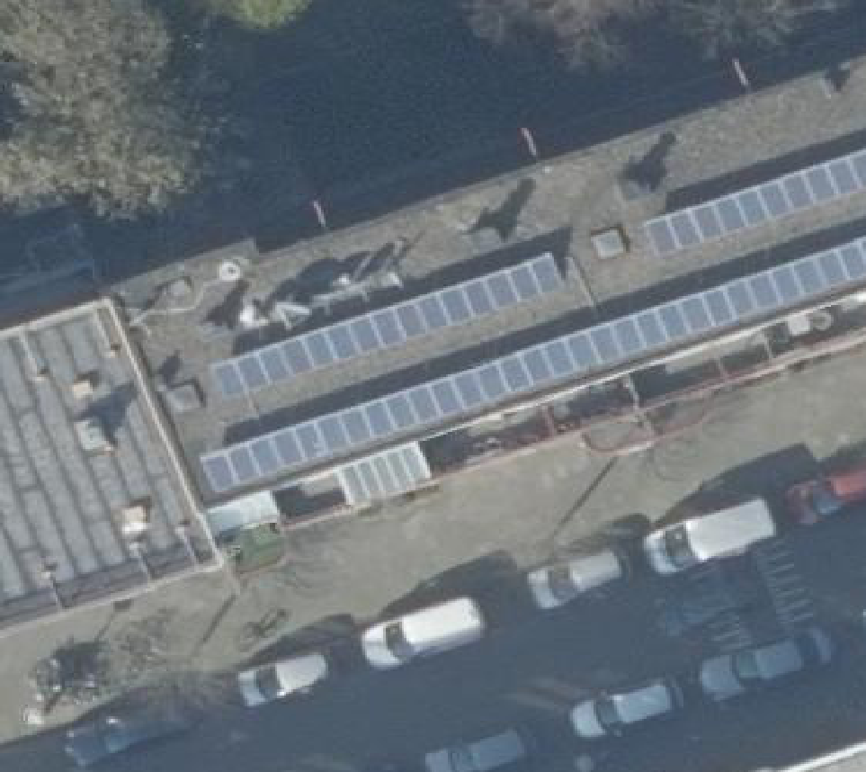True ortho luchtfoto van Amsterdam met zicht op woning