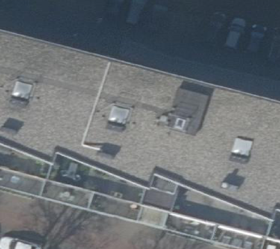 True ortho luchtfoto van Amsterdam met zicht op woning