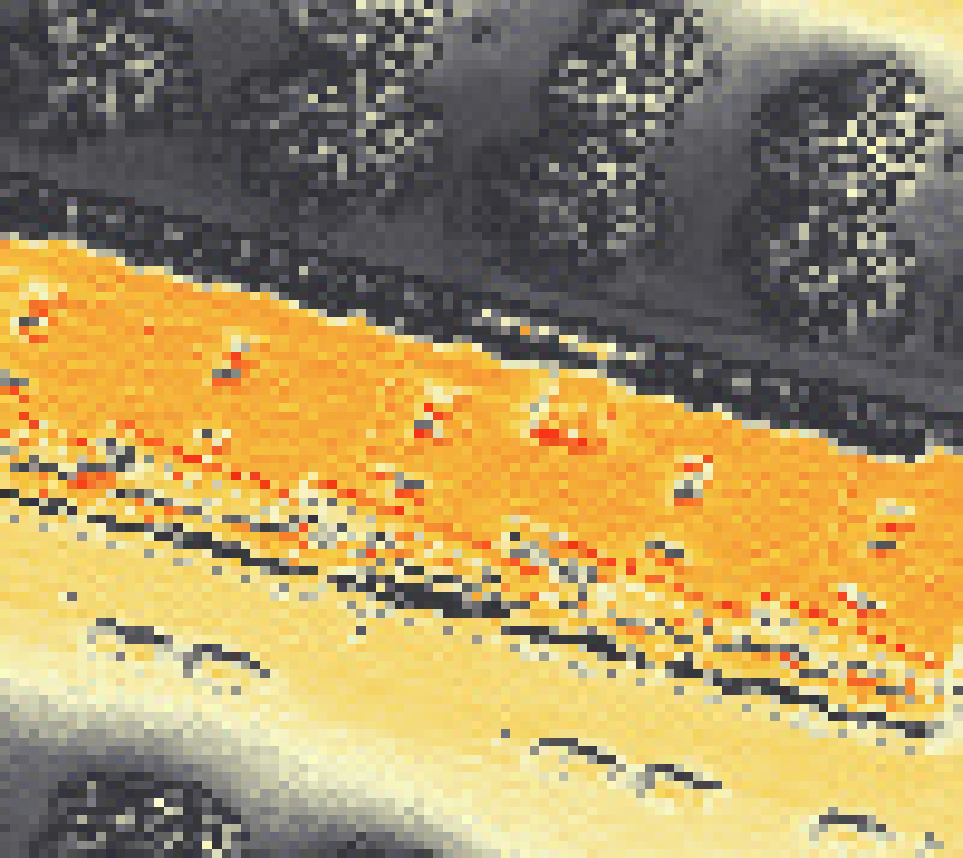 PV-irradiatie op daksegment met intensiteitsverdeling van zonlicht