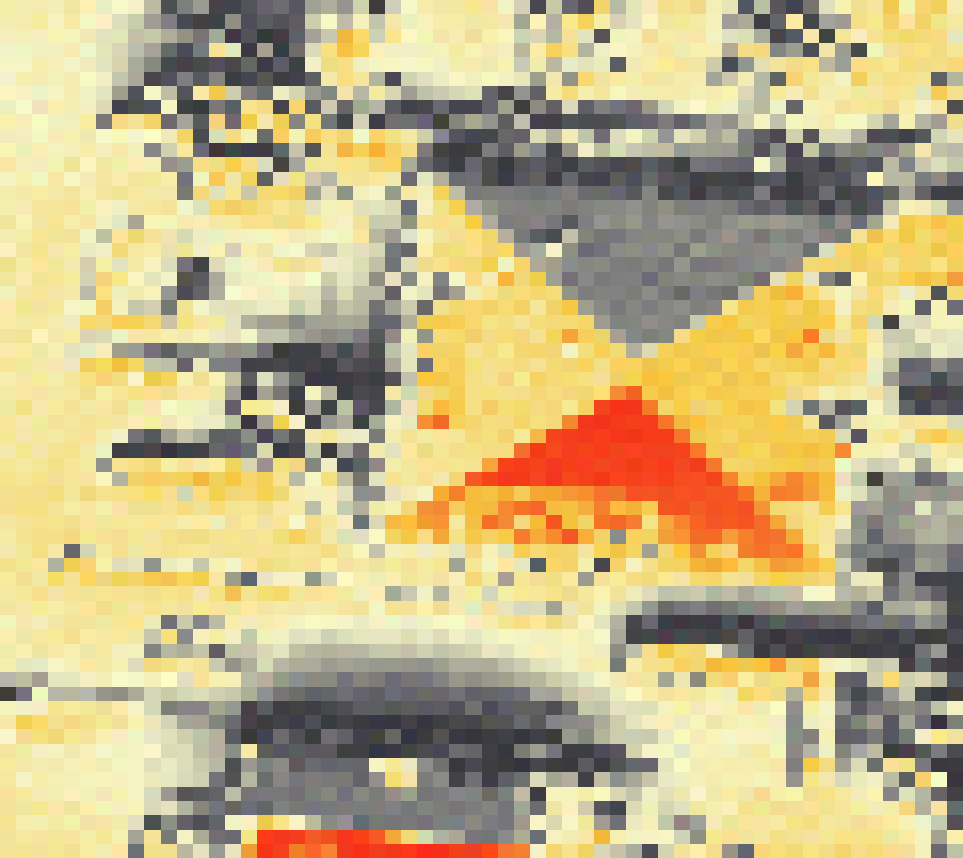 PV-irradiatie op daksegment ingezoomd met intensiteitsverdeling van zonlicht