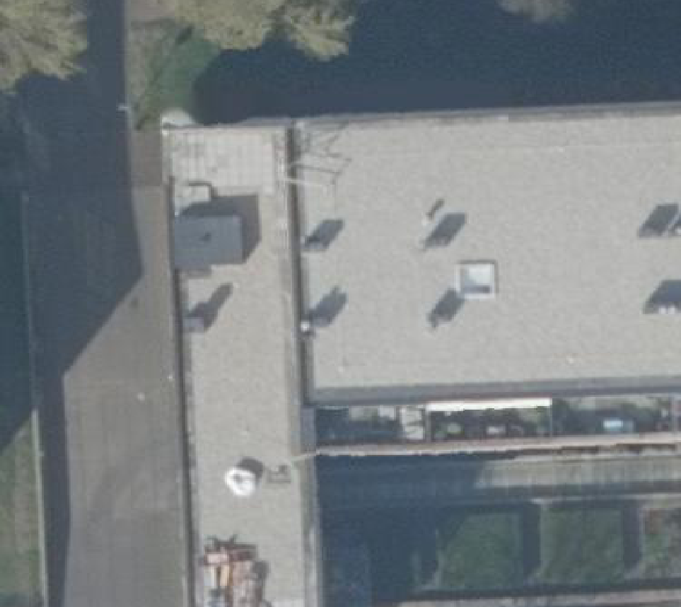 True ortho luchtfoto van Amsterdam met zicht op woning