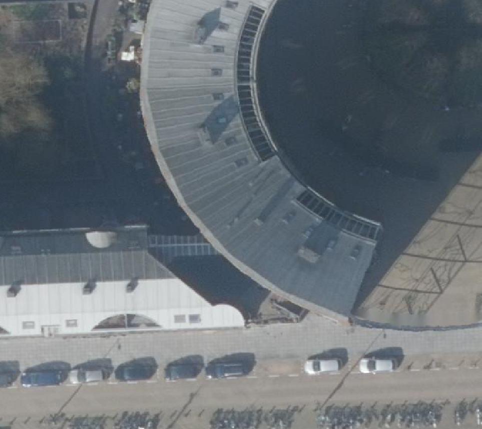 True ortho Luchtfoto op daksegment