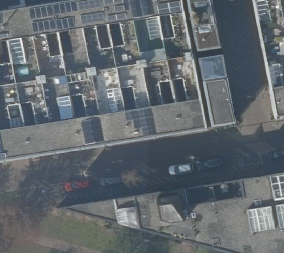 True ortho Luchtfoto op daksegment