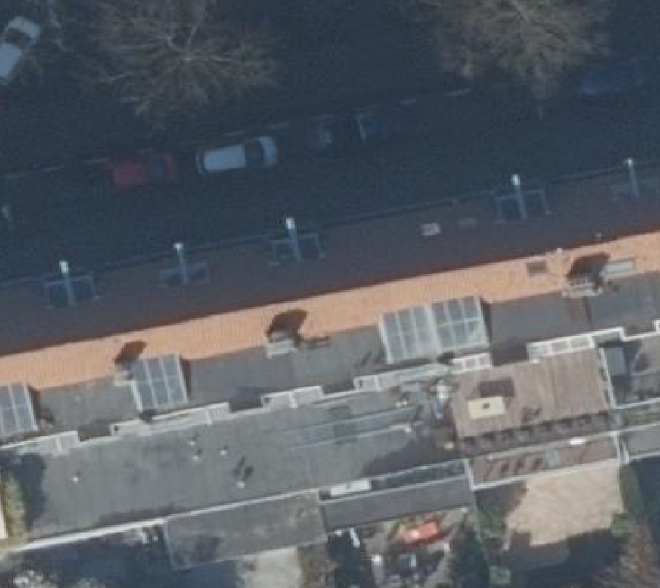 True ortho luchtfoto van Amsterdam met zicht op woning